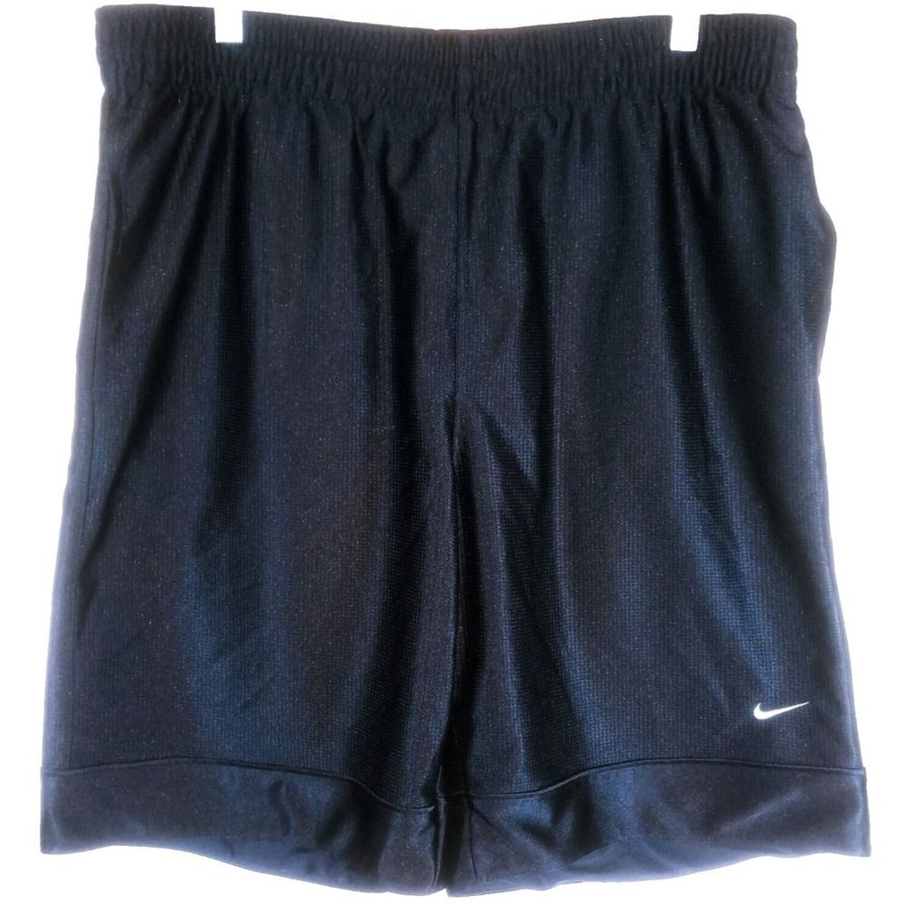 Nike Athletic Shorts Medium Drawstring Elastic Band Navy Blue Gym Basketball
